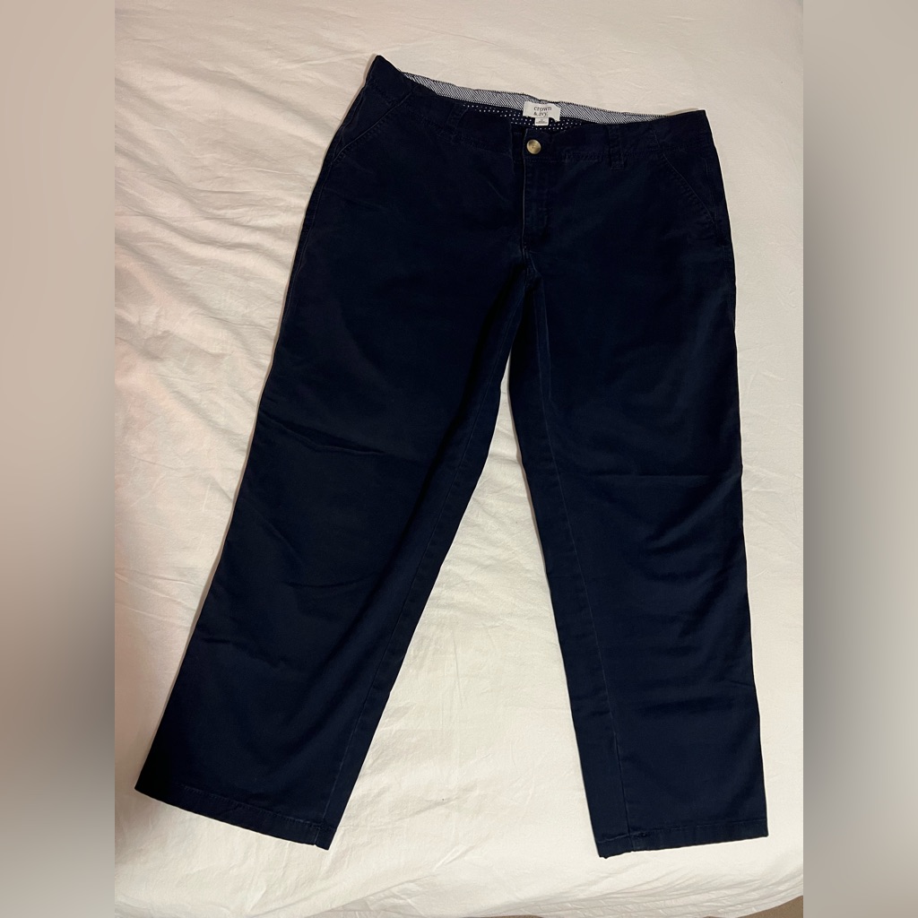 Crown  Ivy Womens Navy Blue Pants